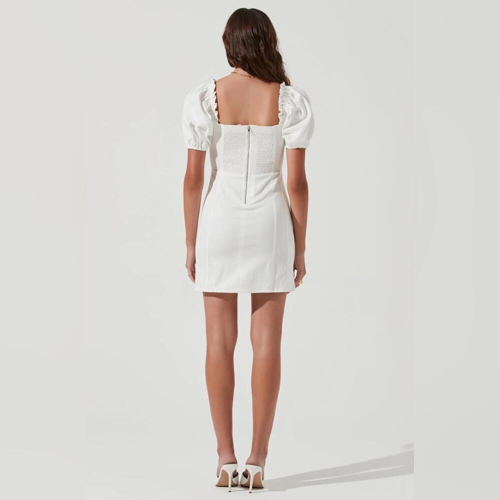 ASTR The Label Skylar Puff Sleeve Mini Dress Small NWT - Picture 3 of 4